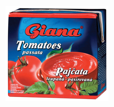 Pasírované lúpané paradajky 